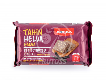 Халва турецкая кунжутная с кэробом и фундуком "Koska" 200 гр